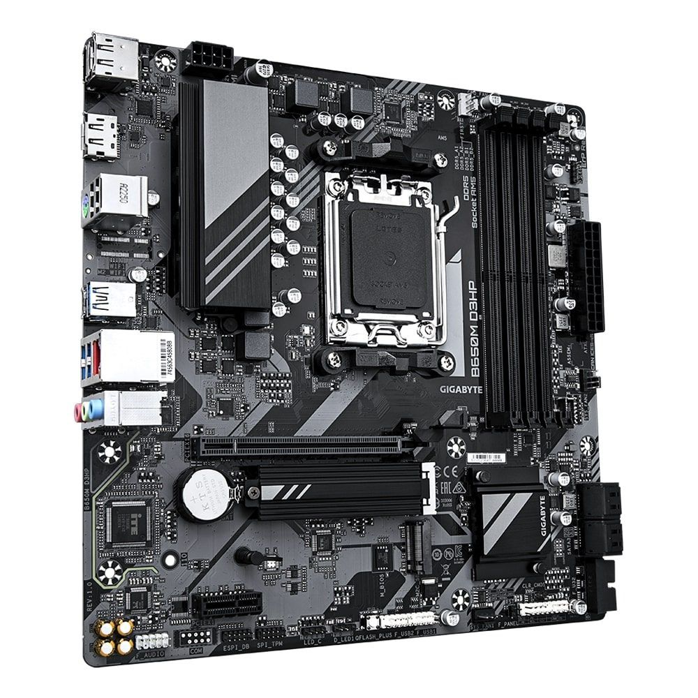 Gigabyte Материнська плата B650M D3HP sAM5 B650 4xDDR5 M.2 HDMI DVI mATX