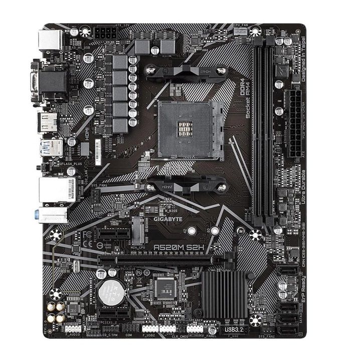 Gigabyte Материнська плата A520M S2H sAM4 A520 2xDDR4 HDMI DVI VGA mATX