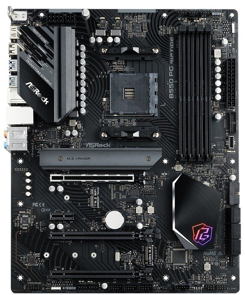 ASRock Материнcька плата B550 PG RIPTIDE sAM4 B550 4xDDR4 HDMI M.2 Type-C PDIF ATX