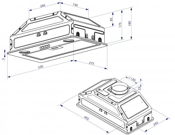 Витяжка Minola HBI 52621 WH GLASS 700 LED