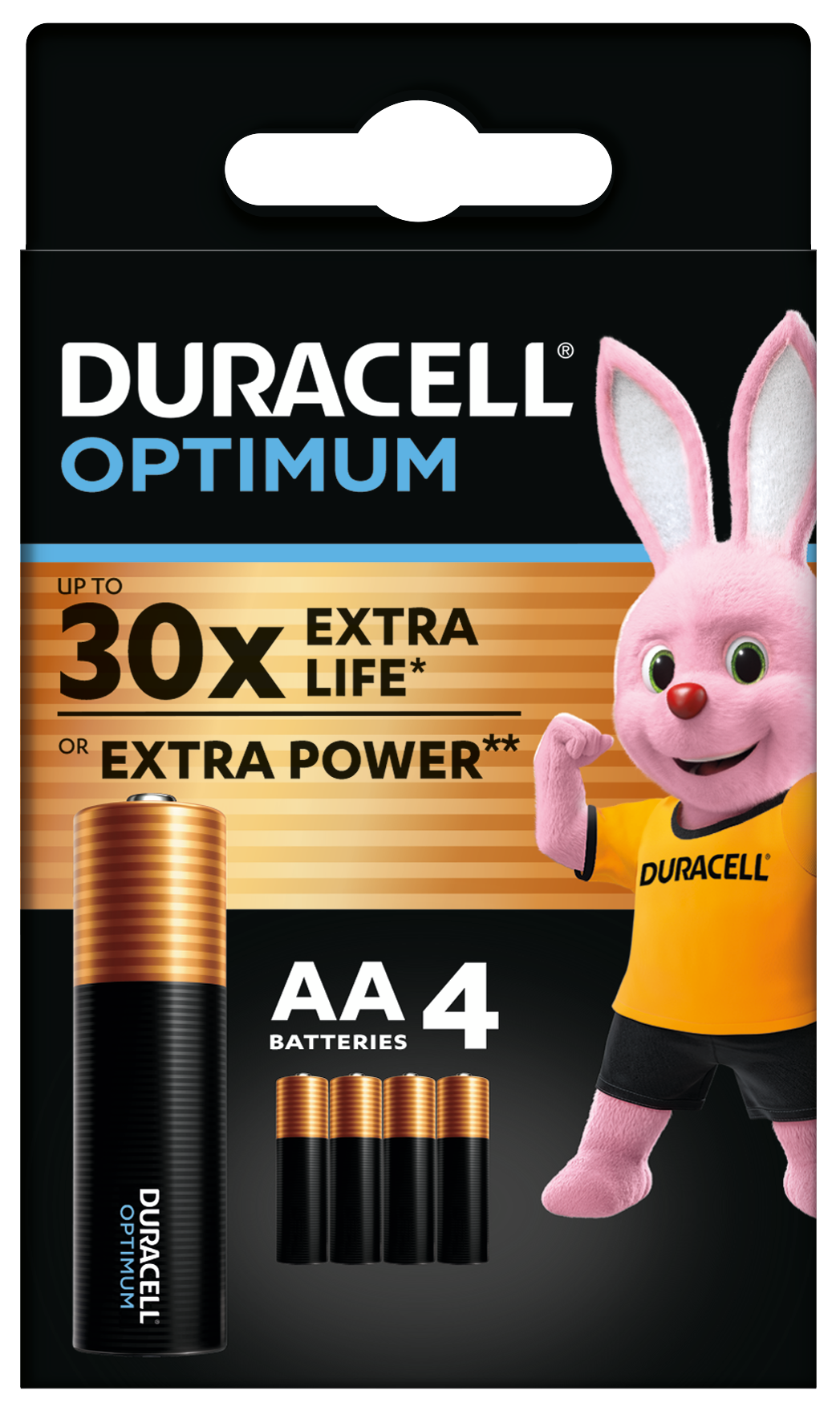 Батарейка Duracell LR06 KPD 04*10 Optimum уп. 1x4 шт.
