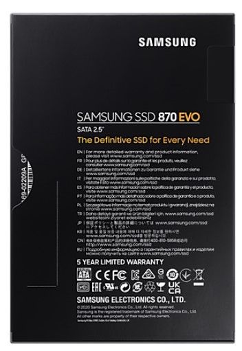 SSD накопичувач Samsung 2TB 870 EVO 2.5" SATA (MZ-77E2T0B/EU) 