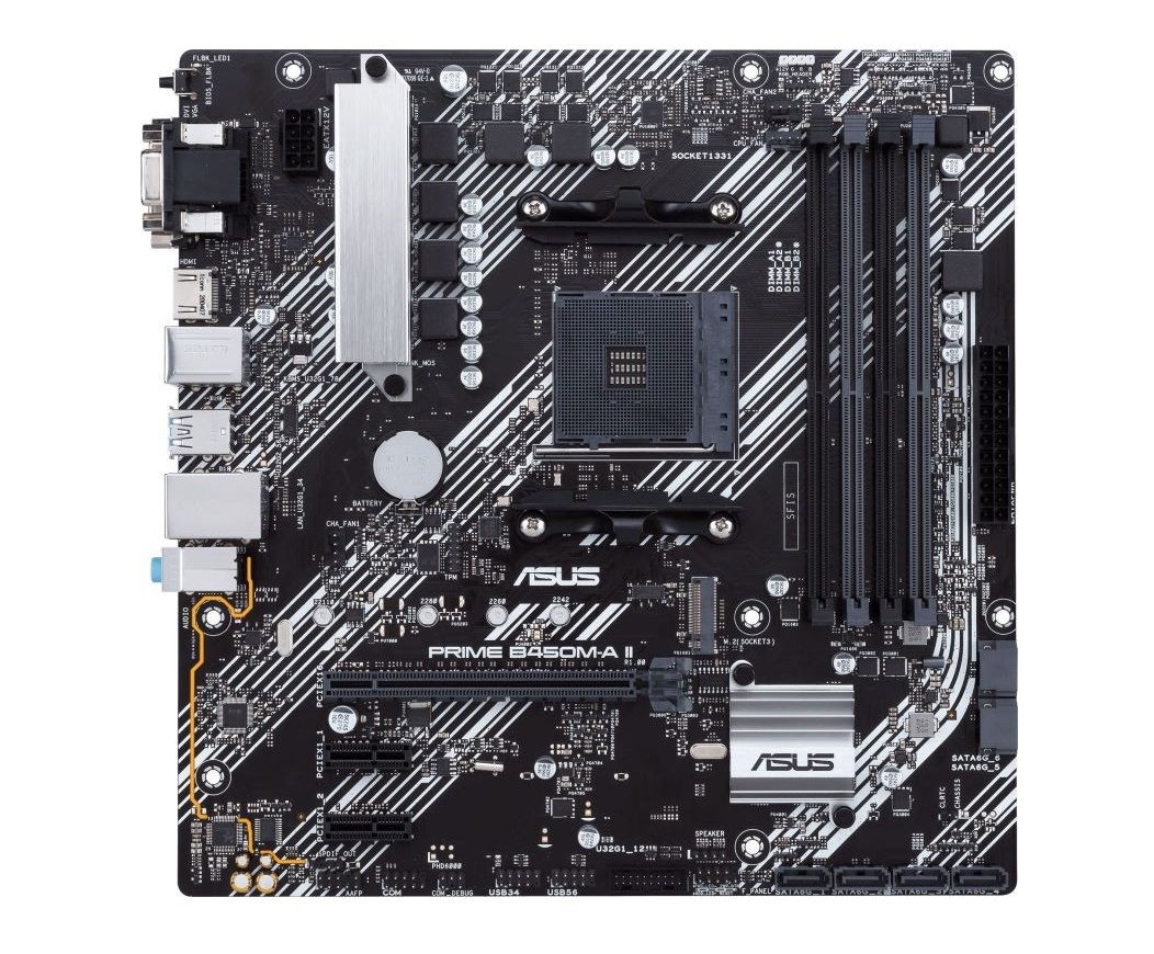 ASUS Материнcька плата PRIME B450M-A II sAM4 B450 4xDDR4 HDMI DVI D-Sub mATX
