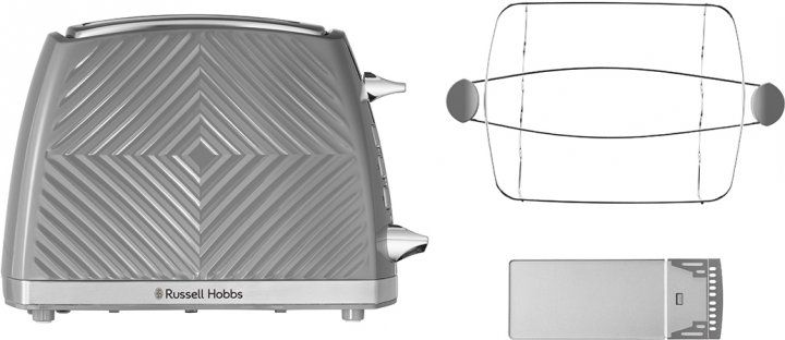 Тостер RUSSELL HOBBS Groove 2S Grey 26392-56