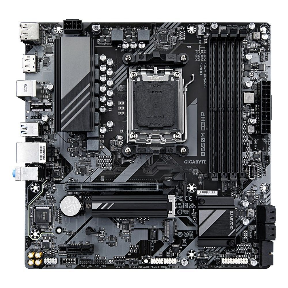 Gigabyte Материнська плата B650M D3HP sAM5 B650 4xDDR5 M.2 HDMI DVI mATX