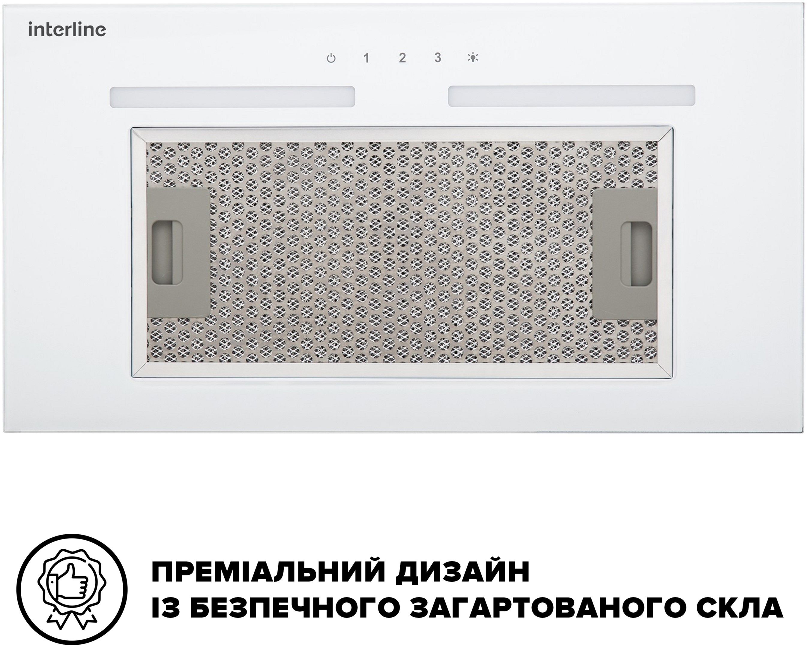 Витяжка INTERLINE SWAY WH A/60 GL/S