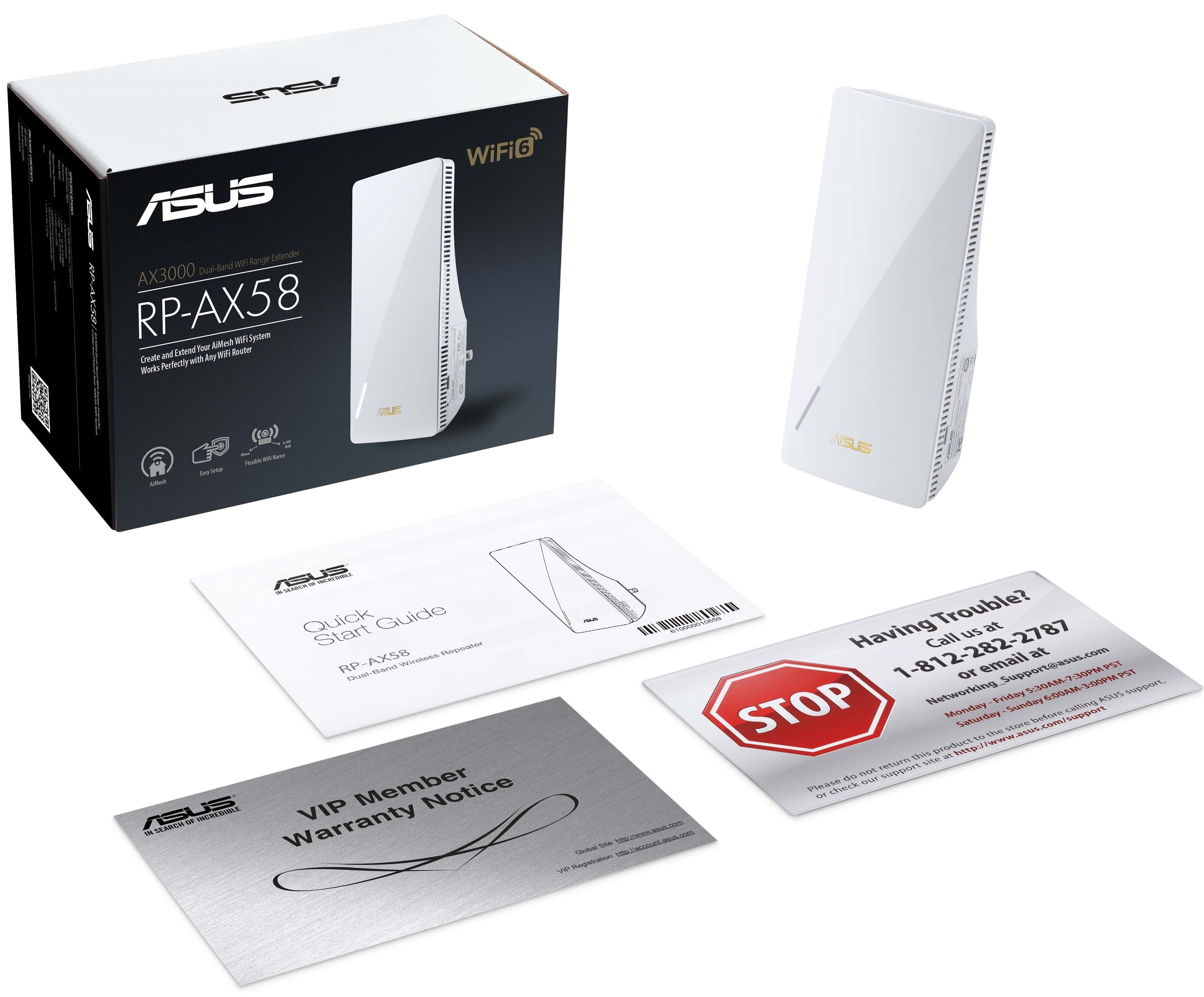 ASUS Повторювач Wi-Fi сигналу ASUS RP-AX58
