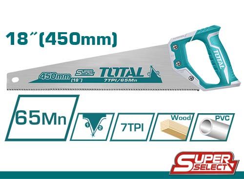Ножівка по дереву TOTAL THT55450 7 зубів на дюйм, довжина 450мм.