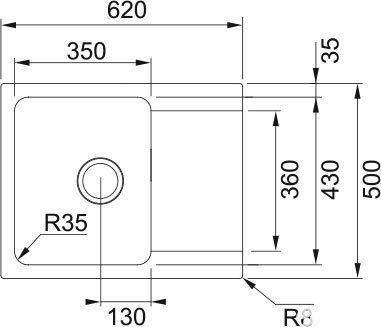 Кухонна мийка FRANKE OID 611-62 (114.0498.008) тектонайт чорна