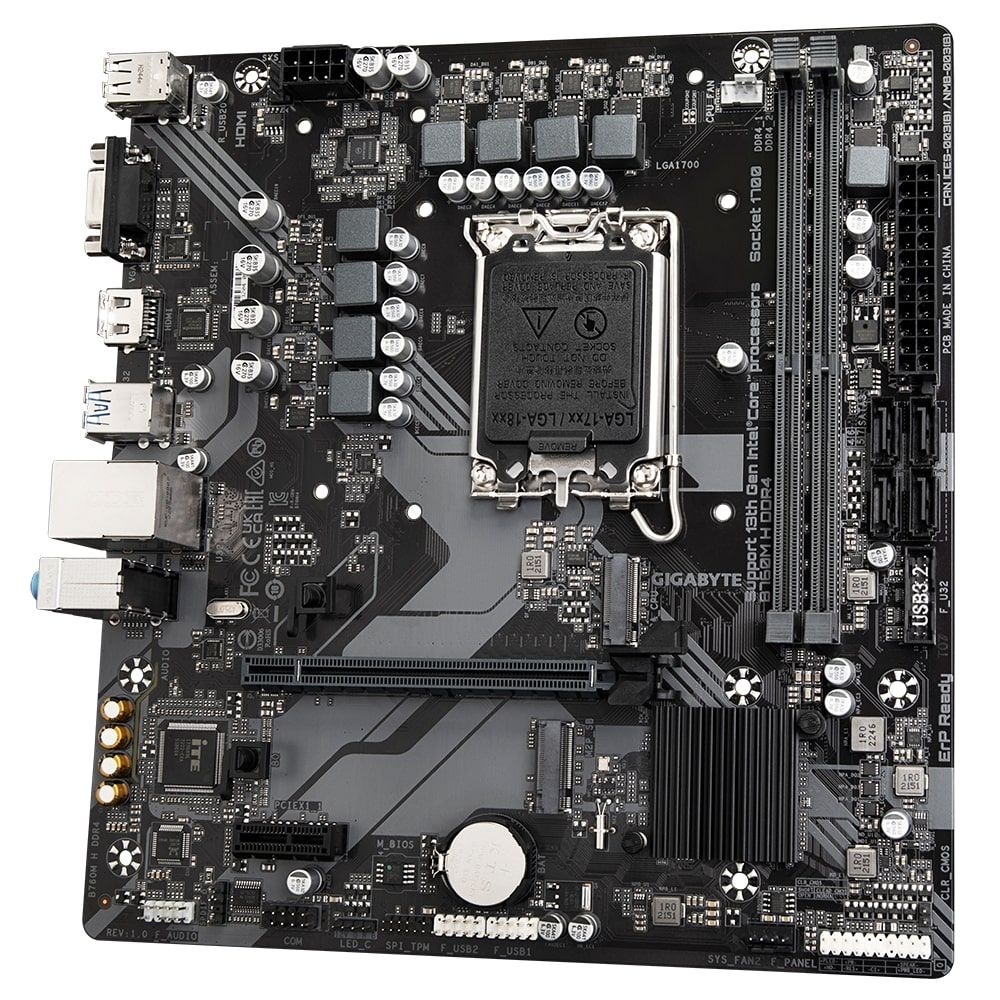 Gigabyte Материнська плата B760M H DDR4 s1700 B760M 2xDDR4 M.2 HDMI mATX