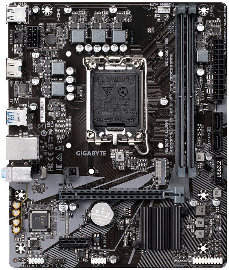 Материнська плата GIGABYTE H610M K DDR4