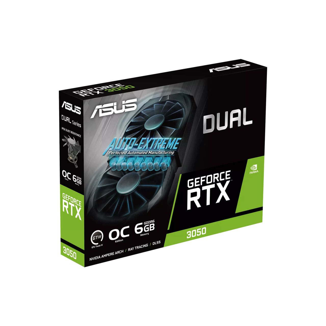 ASUS Відеокарта GeForce RTX 3050 6GB GDDR6 DUAL OC DUAL-RTX3050-O6G