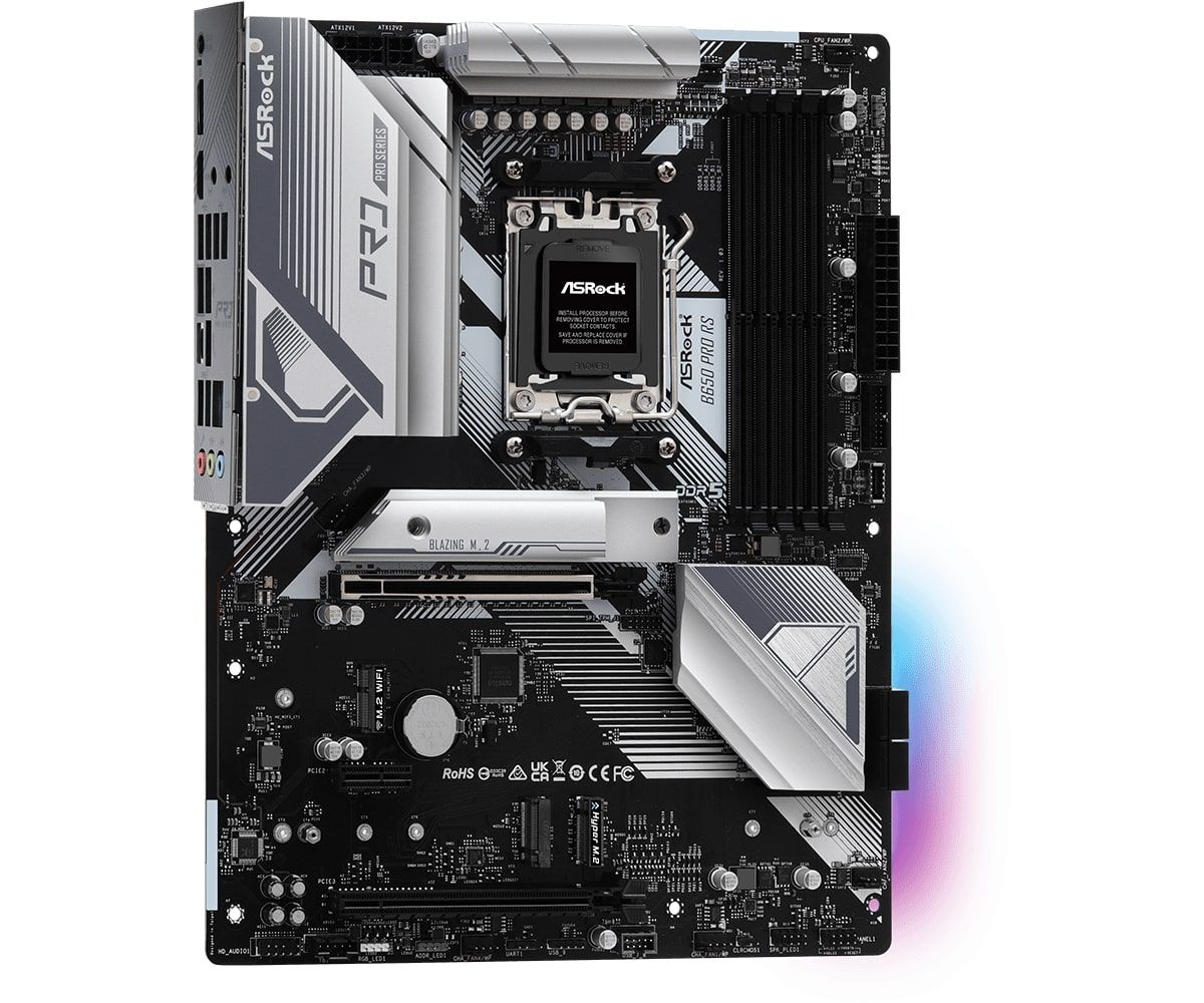 ASRock Материнська плата B650 PRO RS sAM5 B650 4xDDR5 HDMI DP ATX