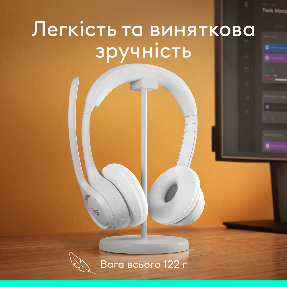 Гарнитура Logitech Zone 300 Wireless Headset BT White (981-001417) 