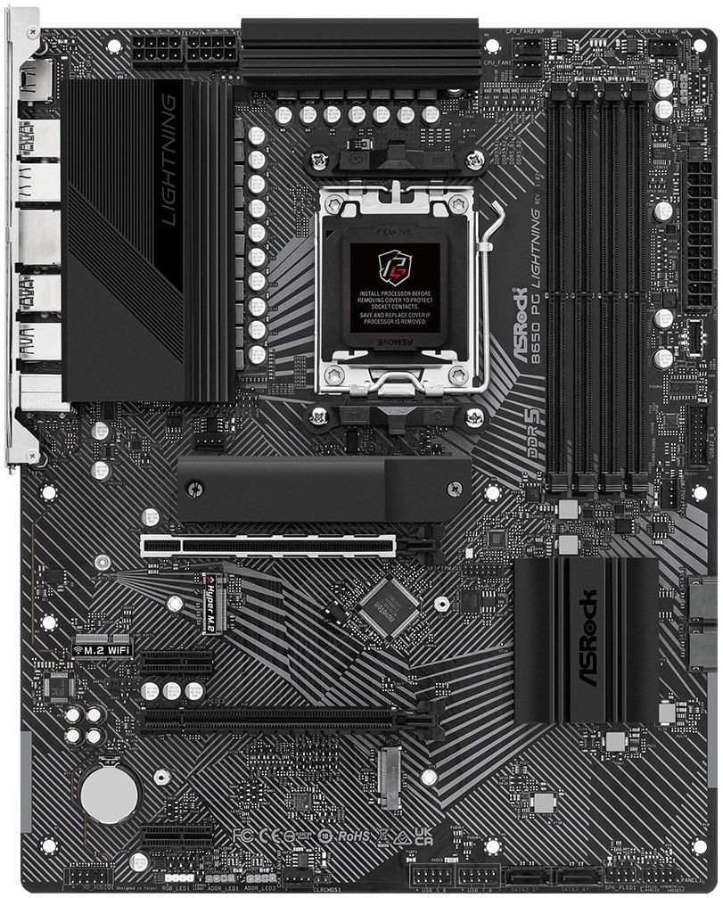 ASRock Материнська плата B650 PG LIGHTNING sAM5 B650 4xDDR5 HDMI ATX