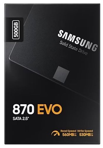 SSD накопичувач Samsung 500Gb 870 EVO 2.5" SATA (MZ-77E500B/EU)