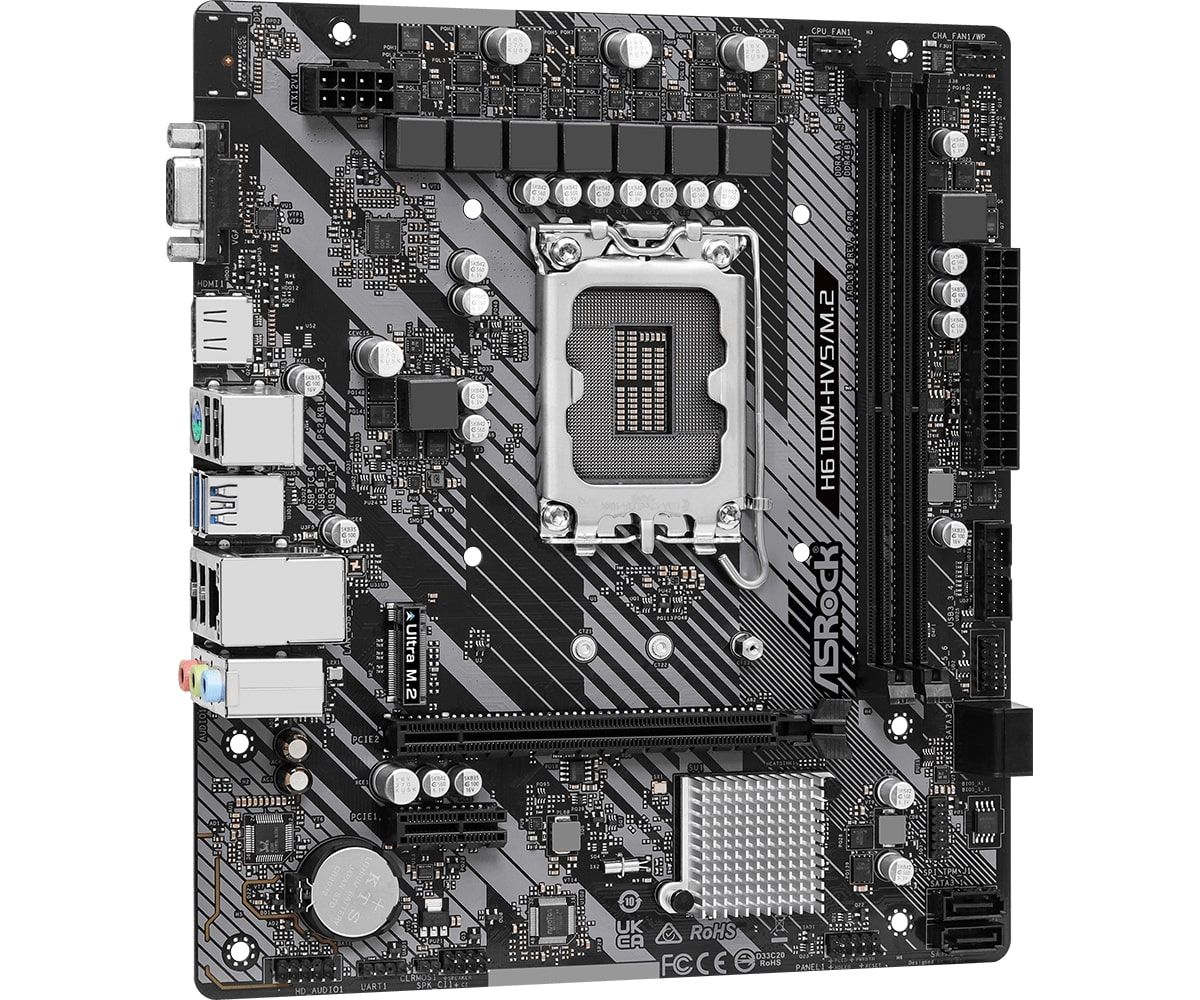ASRock Материнська плата H610M-HVS/M.2_R2.0 s1700 H610M 2xDDR4 HDMI mATX
