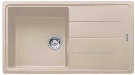 Кухонна мийка граніт FRANKE BASIS BFG 611-97 (114.0363.932) бежевий + вентиль + сифон