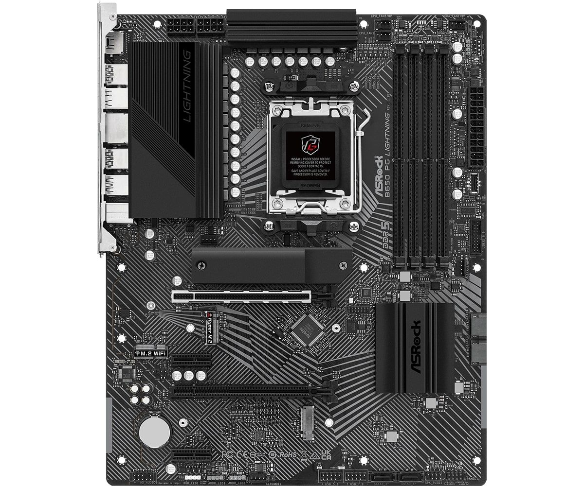 ASRock Материнська плата B650 PG LIGHTNING sAM5 B650 4xDDR5 HDMI ATX