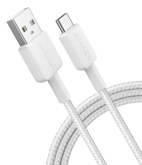 Кабель Anker 322 USB-A to USB-C - 0.9m Nylon White