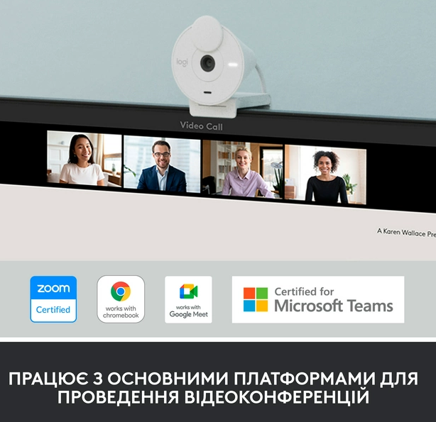 Веб-камера Logitech BRIO 300 FHD White (960-001442)