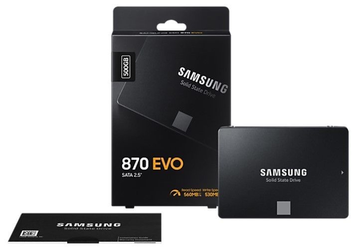 SSD накопичувач Samsung 500Gb 870 EVO 2.5" SATA (MZ-77E500B/EU)