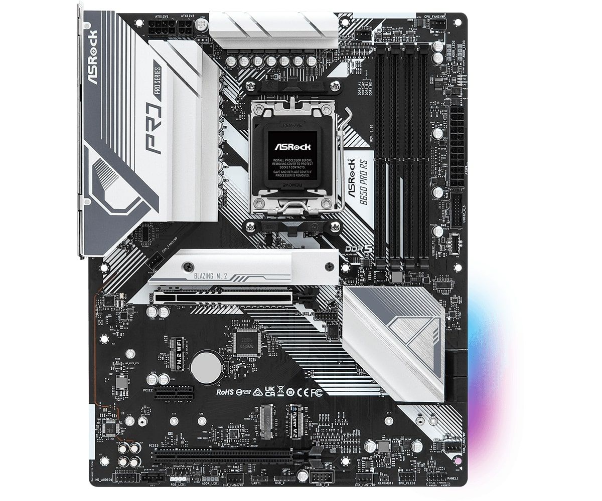 ASRock Материнська плата B650 PRO RS sAM5 B650 4xDDR5 HDMI DP ATX