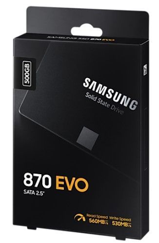 SSD накопичувач Samsung 500Gb 870 EVO 2.5" SATA (MZ-77E500B/EU)