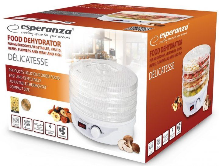 Сушарка для овочів і фруктів Esperanza DЕLICATESSE EKD003