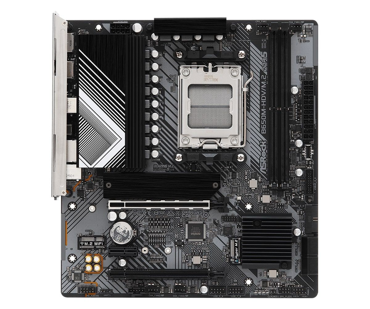 ASRock Материнська плата B650M-HDV/M.2 sAM5 B650M 2xDDR5 M2.0 HDMI DP mATX