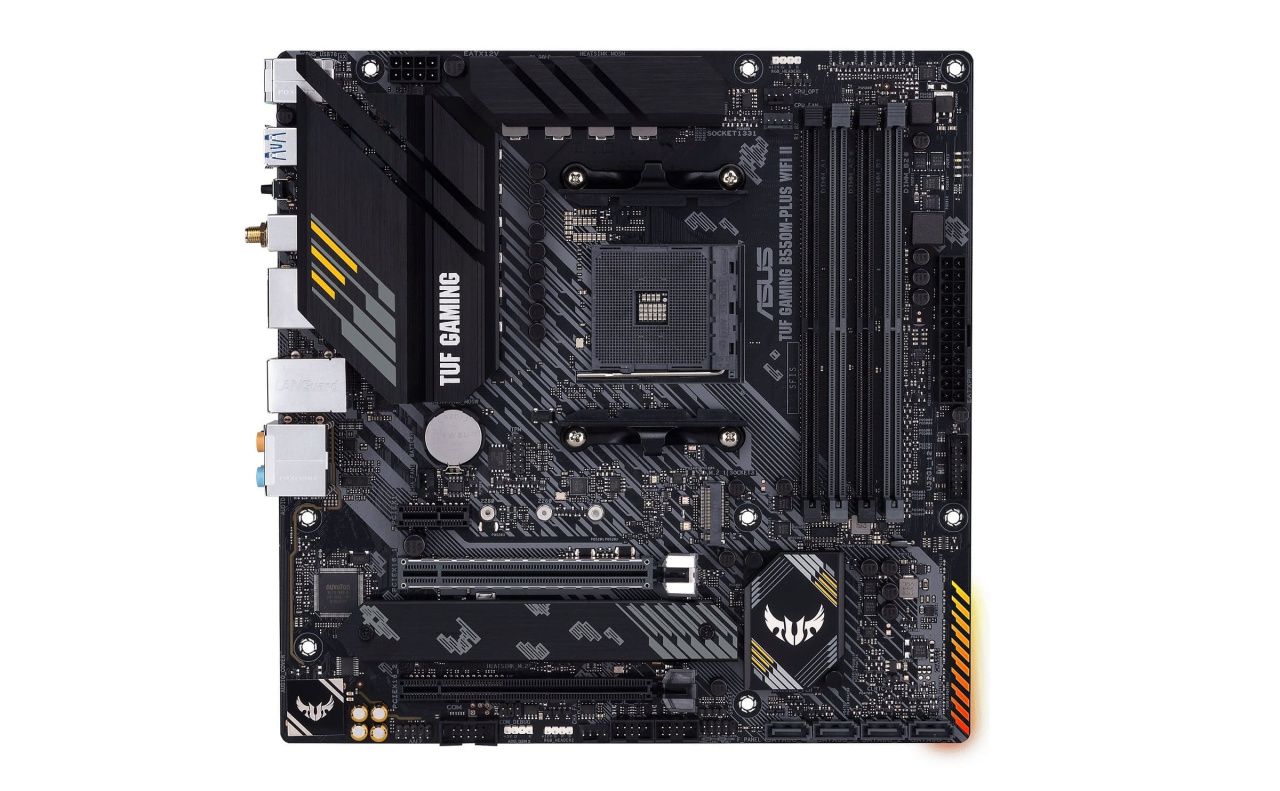 ASUS Материнcька плата TUF GAMING B550M-PLUS WIFI II sAM4 B550 4xDDR4 M.2 HDMI DP Wi-Fi BT mATX