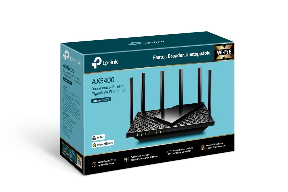 TP-Link Маршрутизатор ARCHER AX72 AX5400 4xGE LAN 1xGE WAN USB 3.0 MU-MIMO OFDMA