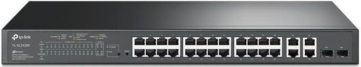 TP-Link Комутатор SL2428P 24xFE(24xPoE), 4xSFP, 250Вт, Некерований