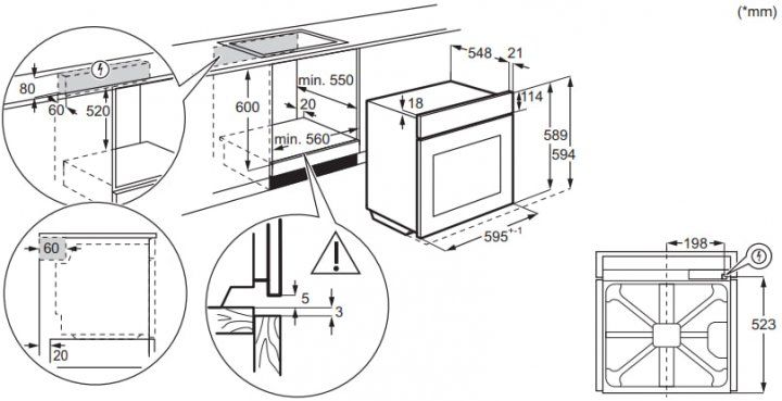 Духова шафа електрична Electrolux EOD5C70X