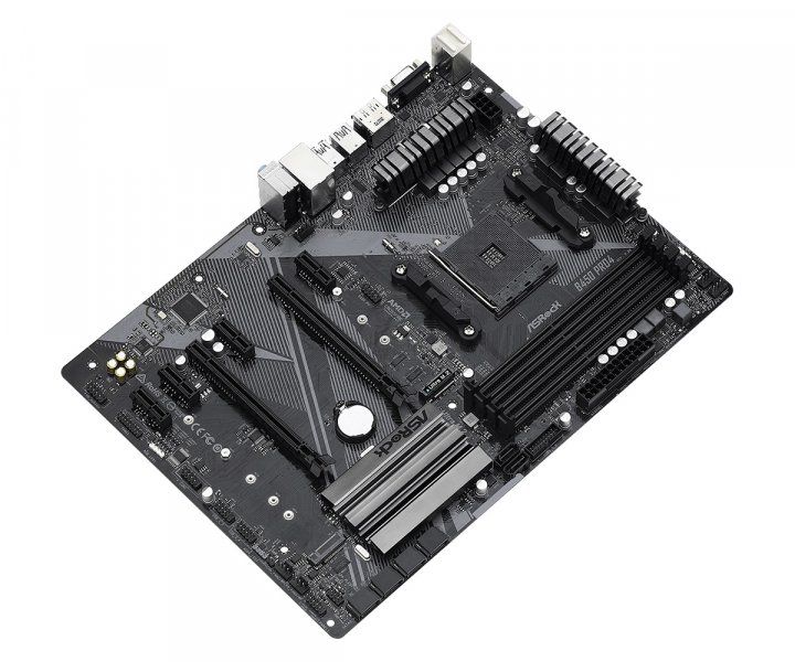 ASRock Материнська плата B450 PRO4 R2.0 sAM4 B450 4xDDR4 M.2 HDMI DP D-Sub USB Type-C ATX