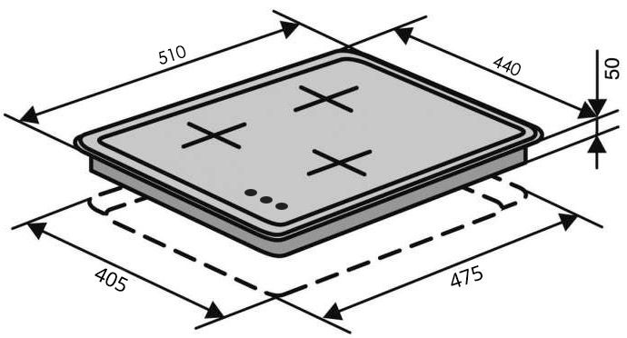 Варильна поверхня газова VENTOLUX HG430-B3 S (WH)