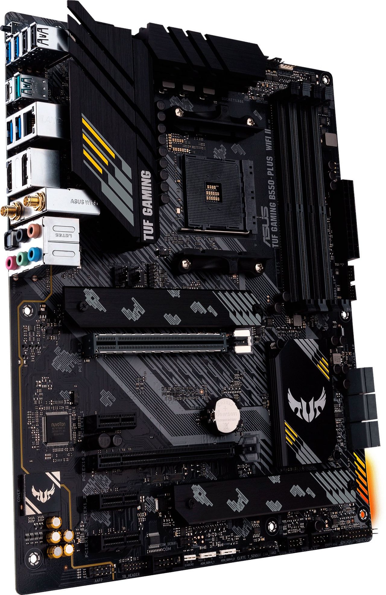 ASUS Материнcька плата TUF GAMING B550-PLUS WIFI II sAM4 B550 4xDDR4 M.2 HDMI DP Wi-Fi BT ATX