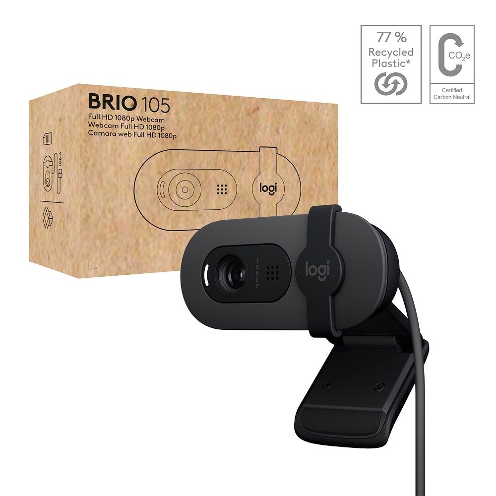 Веб-камера Logitech BRIO 105 FHD GRAPHITE (960-001592) 