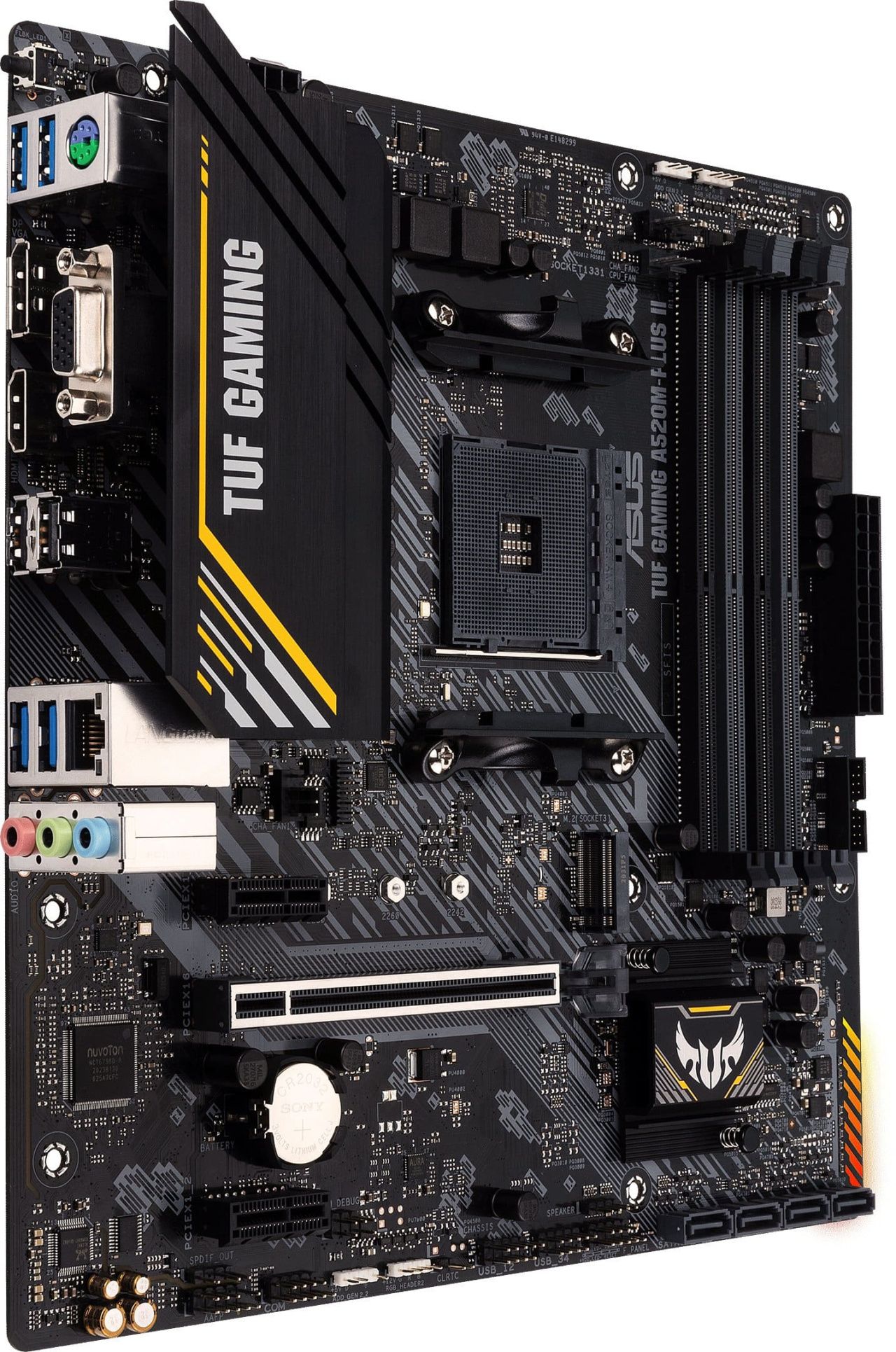 ASUS Материнcька плата TUF GAMING A520M-PLUS II sAM4 A520 4xDDR4 HDMI DVI D-Sub mATX