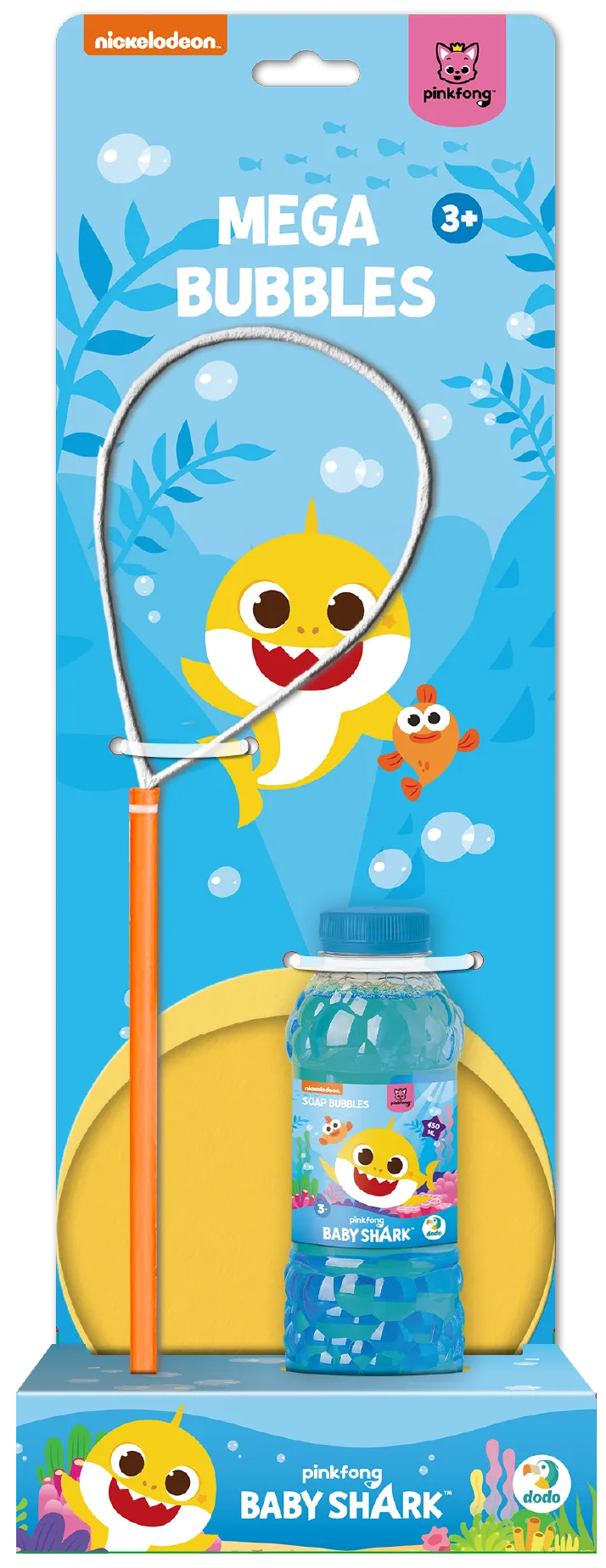 Мильні бульбашки Dodo Mega Bubbles Baby Shark 450 мл з тарілочкою
