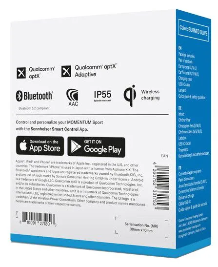Гарнітура Sennheiser Momentum Sport True Wireless Olive