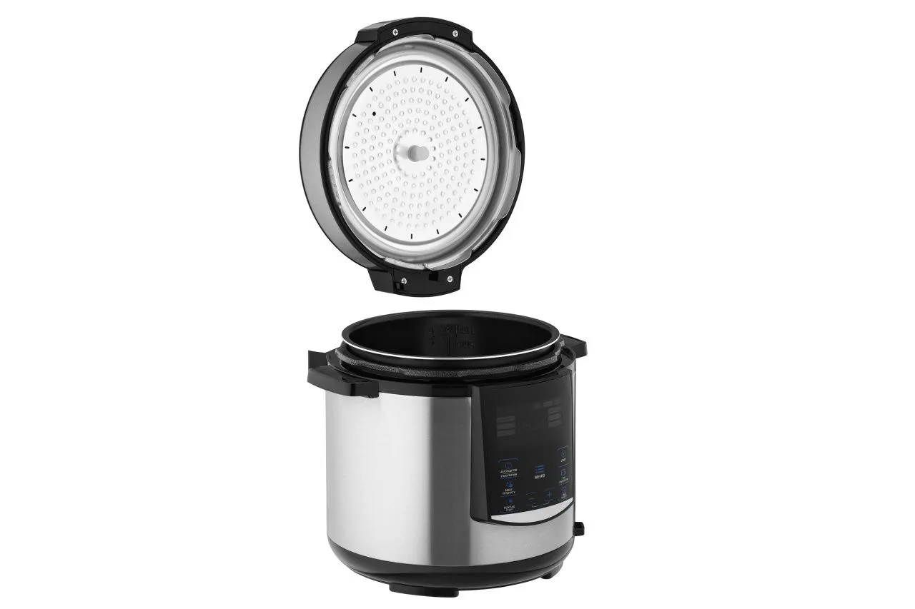 ARDESTO Мультиварка-скороварка MPC-P226, 900Вт, чаша-6л, електр. керування , книга рецептів, нерж. сталь+пластик, срібляста