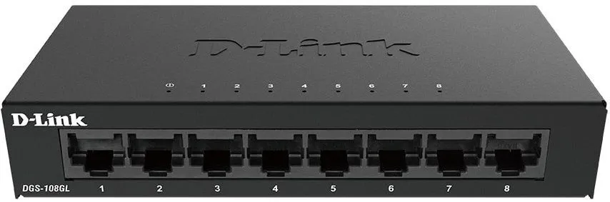 D-Link Комутатор DGS-108GL 8xGE, Некерований