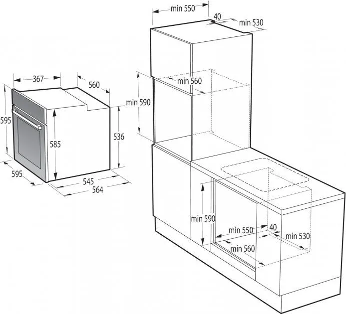Духова шафа електрична Gorenje BO6735E02X