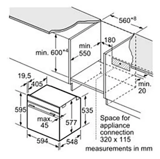 Духова шафа електрична BOSCH HSG7361B1