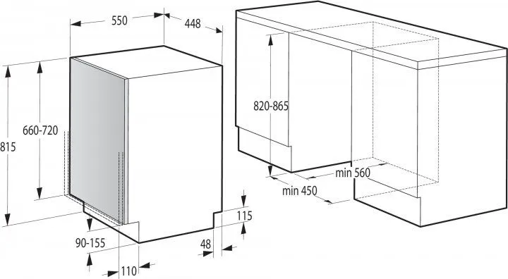 Вбудована посудомийна машина GORENJE GV 520 E10
