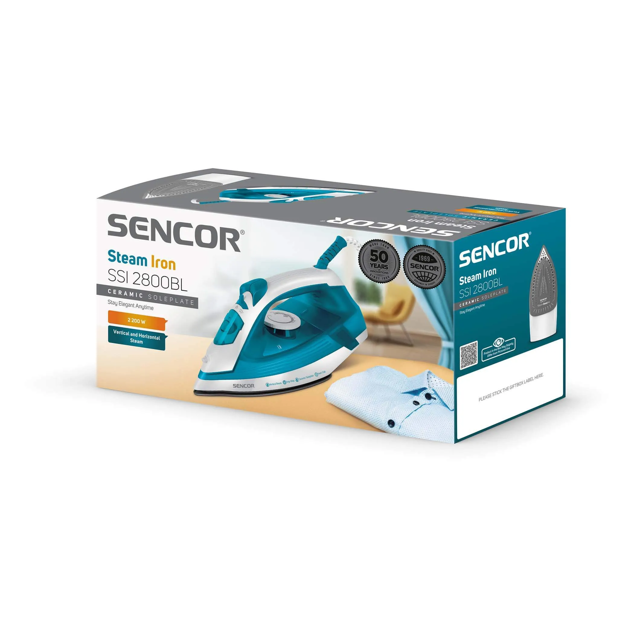 Праска Sencor SSI2800BL Біло-синя
