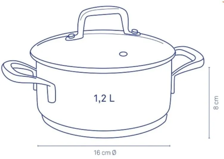 Каструля з кришкою Kela Flavoria 16 см 1.2 л (10171k)