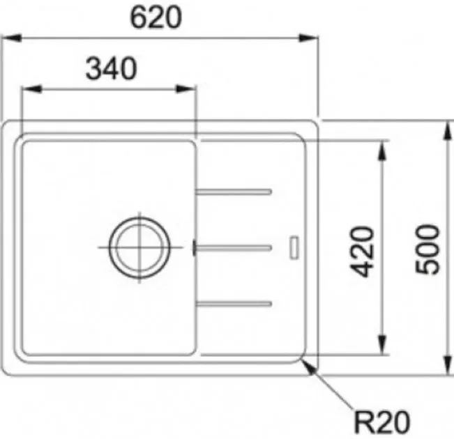 Кухонна мийка граніт FRANKE BASIS BFG 611-62 (114.0272.595) бежевий