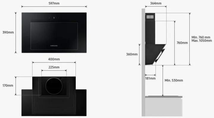 Витяжка Samsung NK24B3501VB/WT